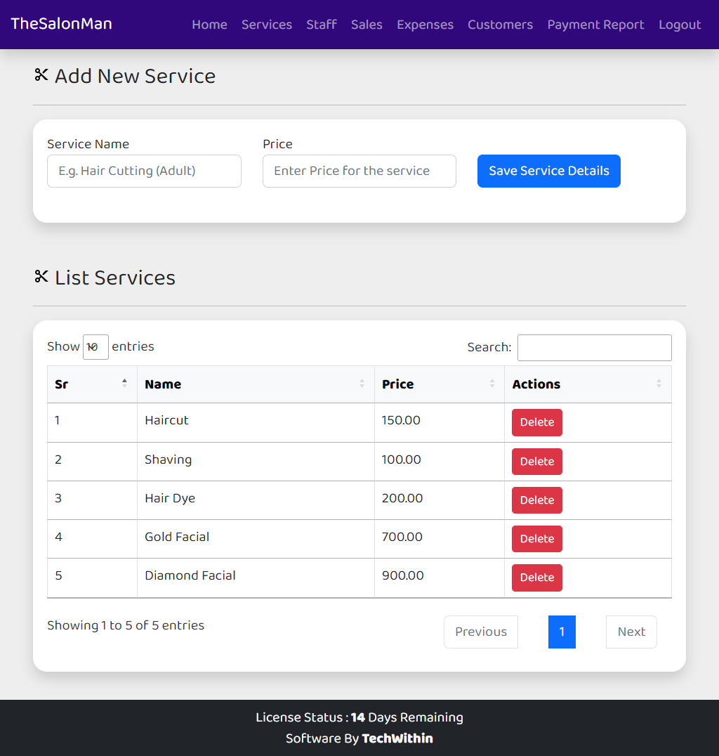 Admin Services